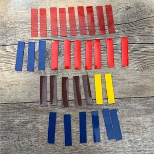 Set of 6 Les Georgettes Ring Inserts: Reversible, Assorted Colors